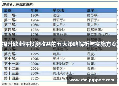 提升欧洲杯投资收益的五大策略解析与实施方案